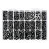 1260PCS Metric Bolt Assortment M2 M4, 21 Sizes Screws Nuts and Hex Socket Head Cap Machine Kit Black