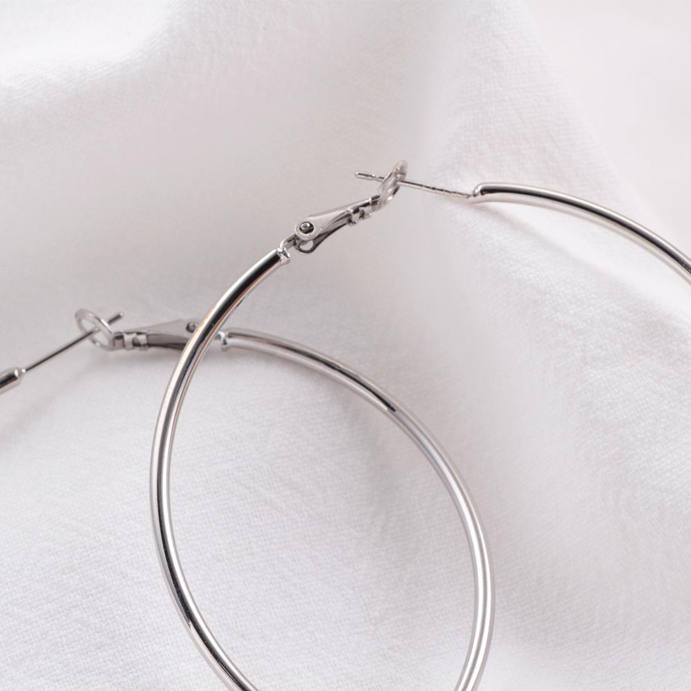 925 Sterling copper Large Earrings With Exaggerated Ear Loops Trendy And Fashionable For Daily Wear Suitable For Women