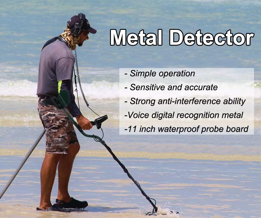 Archaeological Handheld Gold Detector with Smart LCD and 6x11" Waterproof Coil