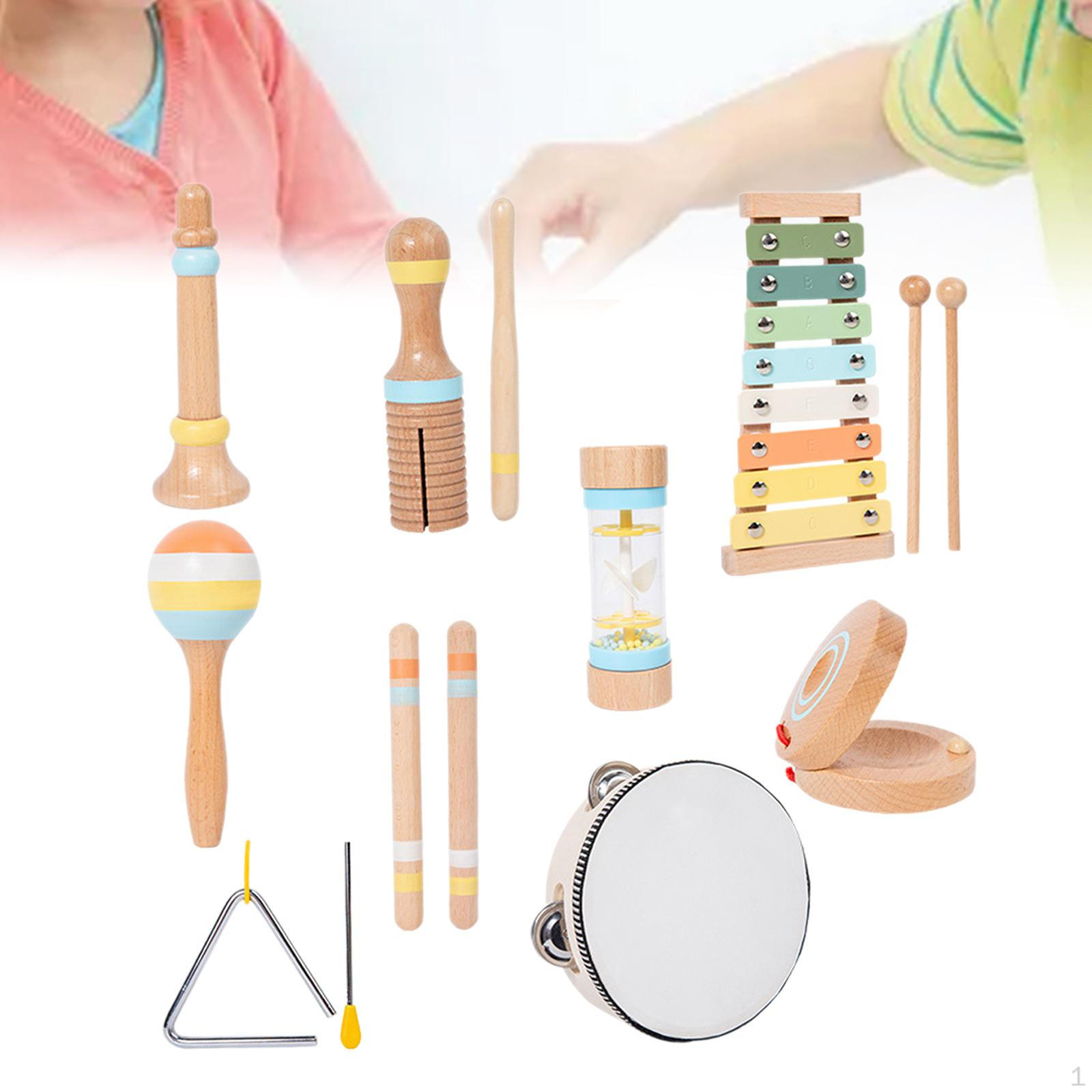 

Детские музыкальные инструменты набор ритм музыкальная игрушка дошкольное образование моторика навыки деревянный звонок 9pcs