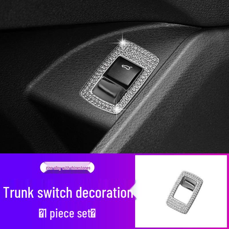 

BMW Interior Trim: X1 Trunk Switch Decoration (2016-2020) Diamond-Studded Sticker Zinc Alloy