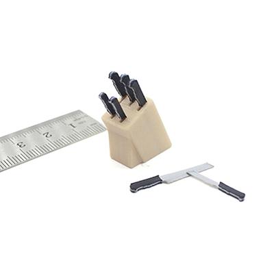 Herramienta de corte en miniatura para casa de muñecas Mini soporte para cutter Tabla de cortar Adorno de modelo Escena Decoración de cocina Juguetes Accesorios para casa de muñecas