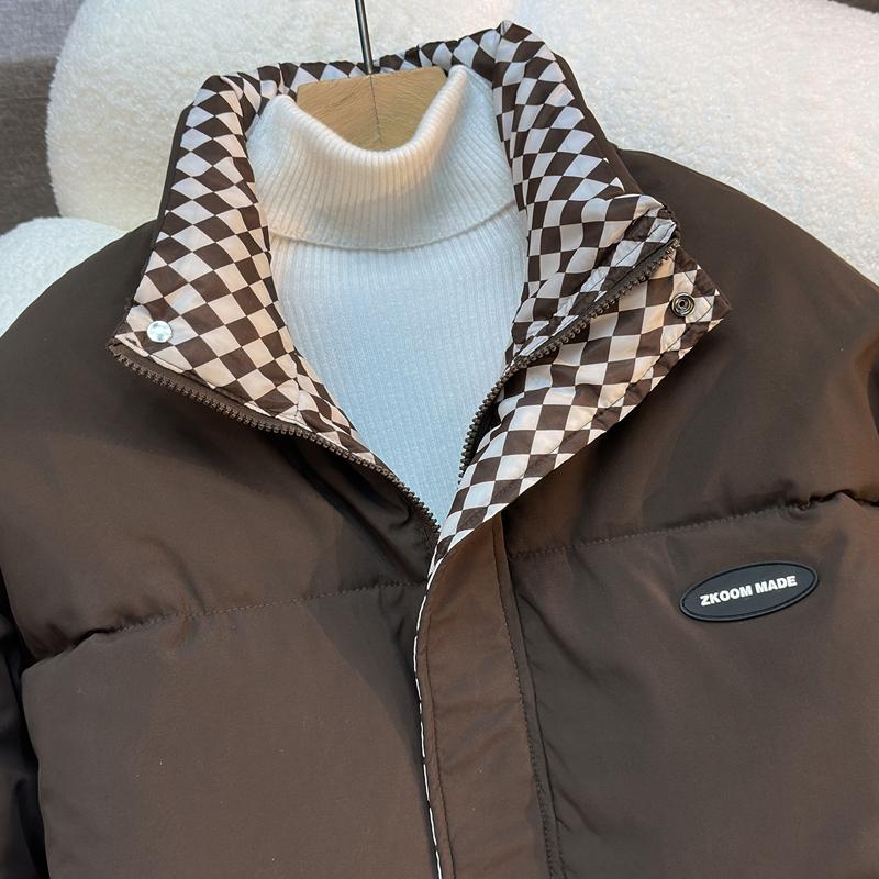 Fashion Winter Woman Short Parkas Stand Collar Loose Thick Warm Jacket Women's Coats