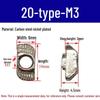 European Profile T-nut: Square T-slot Slider, Types 20/30/40/45, Sizes M3-M8