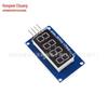 TM1637 LED Display Module: 4-Digit, Adjustable Brightness, Clock Point.