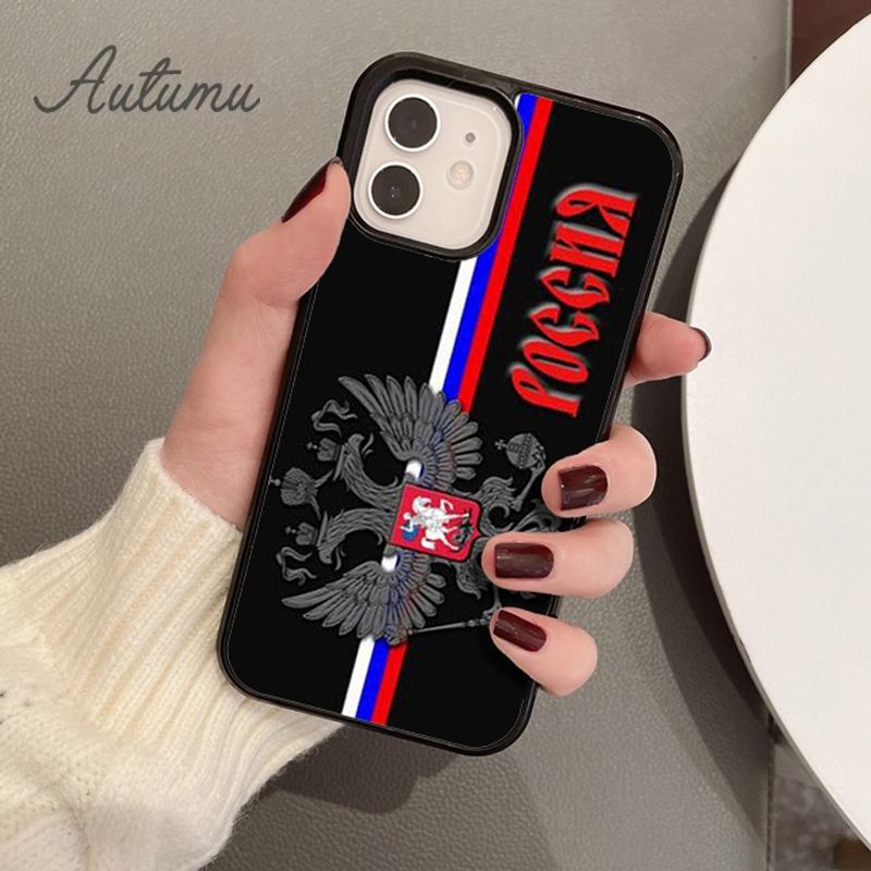 Russian Flag Coque Shell Phone Case for iPhone 11 12 13 14 Pro Max Mini X XR XS SE 2020 6S 7 8 Plus Samsung Galaxy S21 S22 Cover