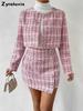 Spring/Autumn New Arrivals: Delicate Floral Top & Mini Skirt Set
