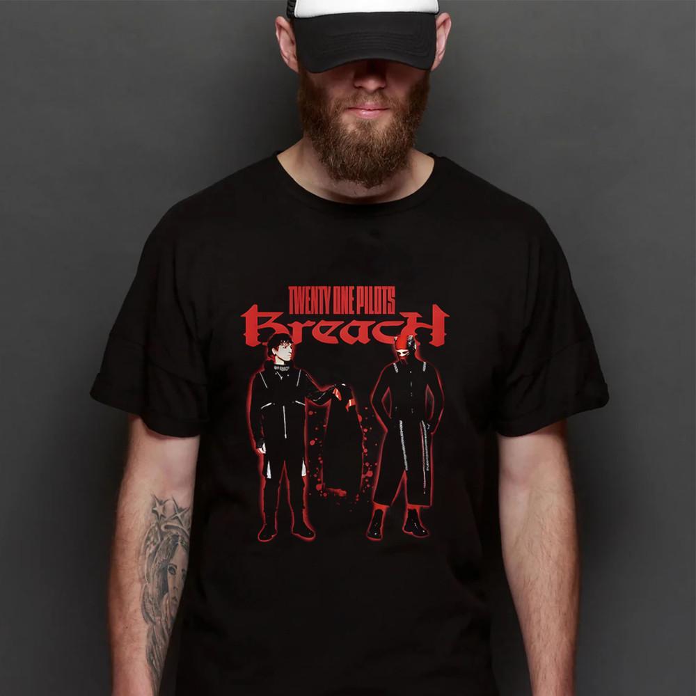 Twenty One Pilots Band Breach 2025 Tour T-shirt, Gift For Fans Unisex T-Shirt S