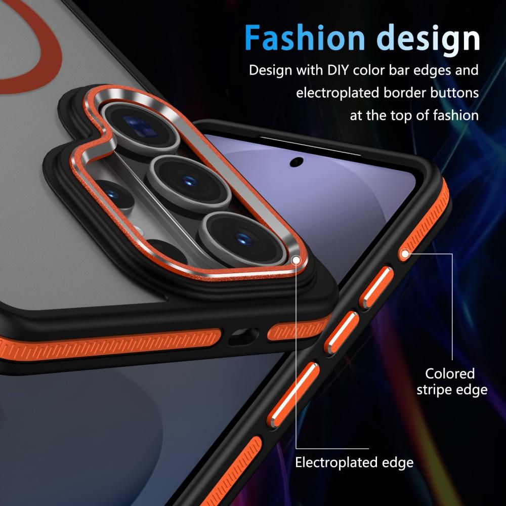 Bicolor Matte Clear For Magsafe Phone Case Samsung S26 Ultra S25 S24 S23 S22 Ultra Plus S25FE S25Edge Magnetic Shockproof Cover