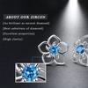 Style Ladies Stud Pair Birthday Girls Unfading Electroplated Ear Earring Silver Shape 1 Gift Flower Copper European