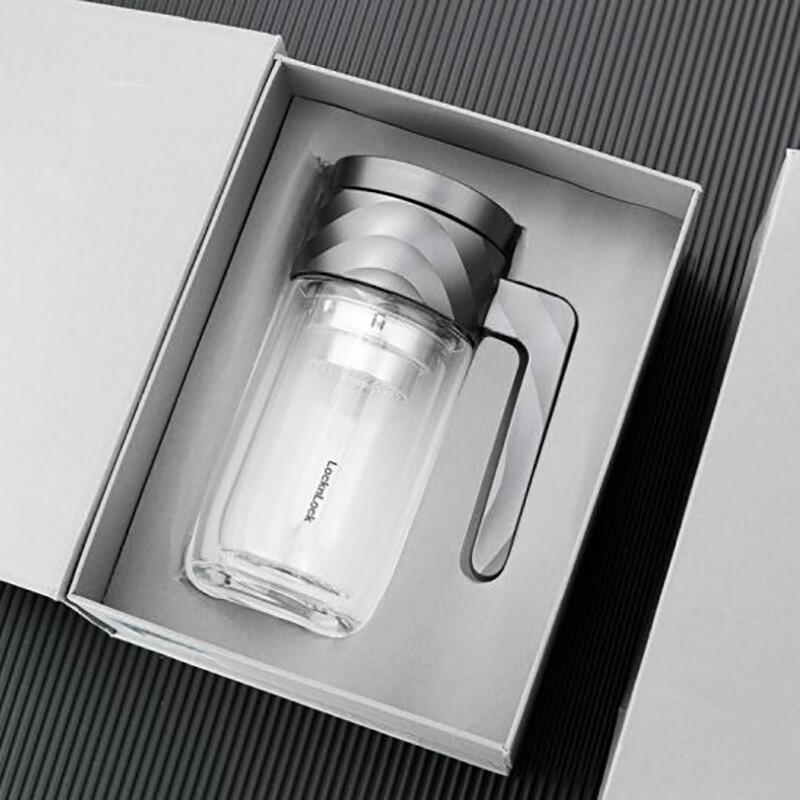 Термокружка LocknLock с двойными стенками и ситечком для заваривания чая с ручкой