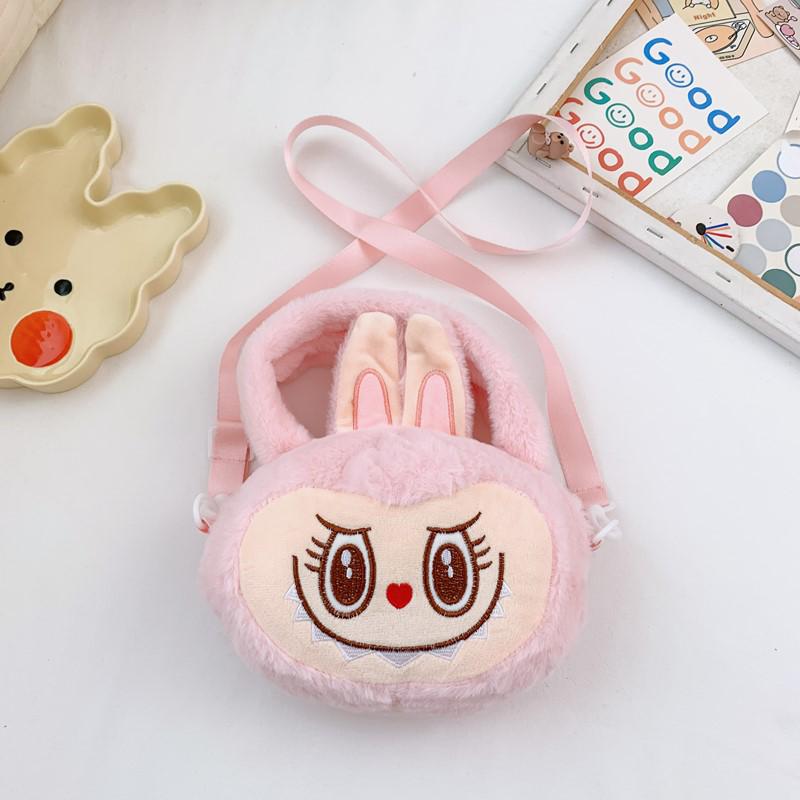 

Милая плюшевая мультяшная мини-сумка кроссбоди и на плечо для детей Lala светло-розовый