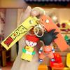 Cute Cartoon Dragon Ball Z Pvc Keychain Accessories Fun Durable Rubber Keyring For Goku Gohan Tien Buu Master Roshi