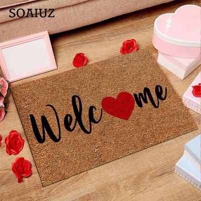 Valentinstag-Fußmatte, Haustür, Outdoor, Willkommensmatte, lustige Fußmatte, rutschfeste Teppich-Dekoration für Zuhause