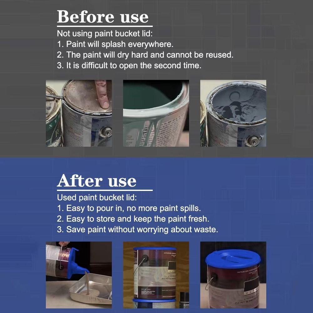 Reduce Messy Drips Paint Can Lid Folding Paint Bucket Paint Bucket Lid Car Maintenance