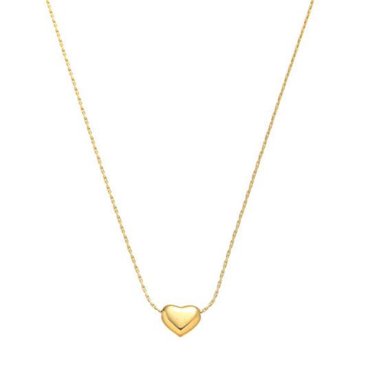

Heart Pendant Necklace Women Mini Heart Charm Short Necklace Slim Chain Clavicle Necklace Gift for Her Wife Girlfriend золотистий