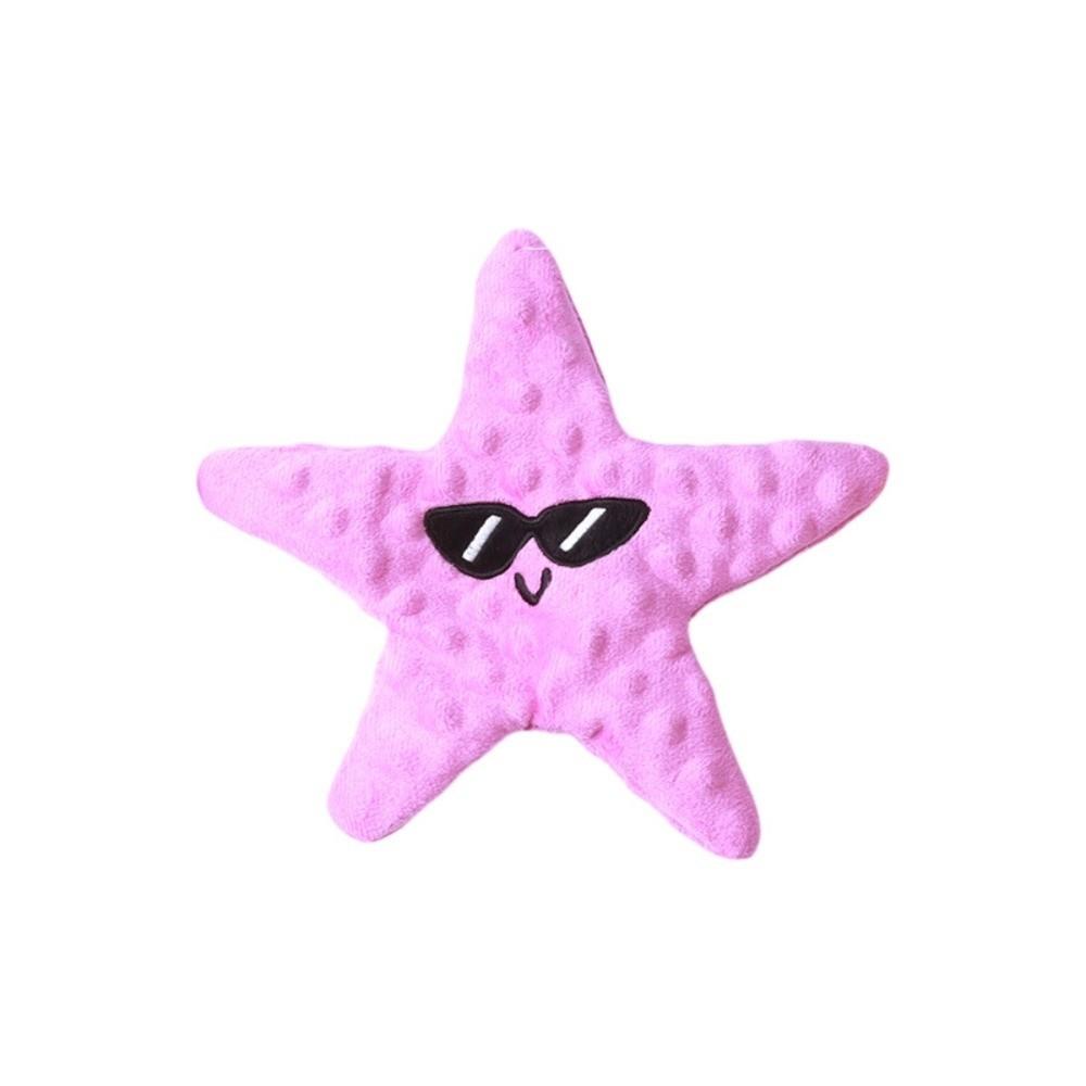 Dog Snuffle Built-In Squeaker Paper Starfish Shape Starfish Dog Hidden Treat Pockets Cartoon Style Dog Puzzle Boredom Relief
