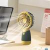 Handventilator Rand Kleiner Ventilator Handheld Tasche Mini Ventilator Tragbar USB Wiederaufladbar Ventilator Geschenk Leise,C
