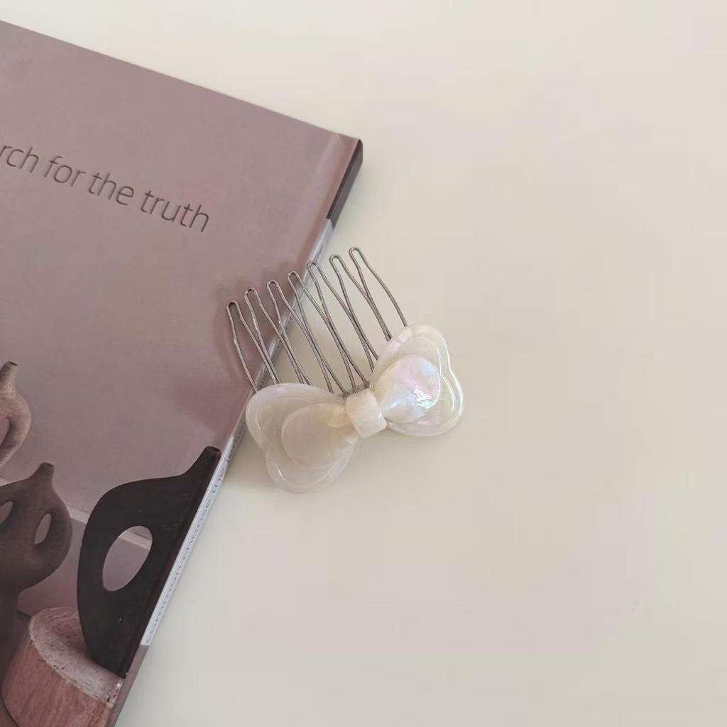 Acetate Bow Knot Hair Comb - Japanese Korean Style Hairpin & Side Accessory