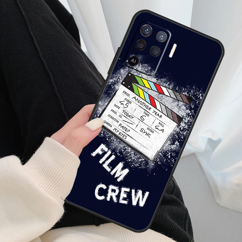 Film Movie Maker Clapperboard Take Case For Oppo A18 A38 A58 A78 A98 A80 A60 A40 A96 A76 A16 A94 A74 A54 A15 A17 A57 A77 A5 Pro