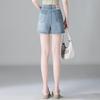 Spring 2026 Women's Retro Denim High-Waist Skort - Slimming, A-Line Design