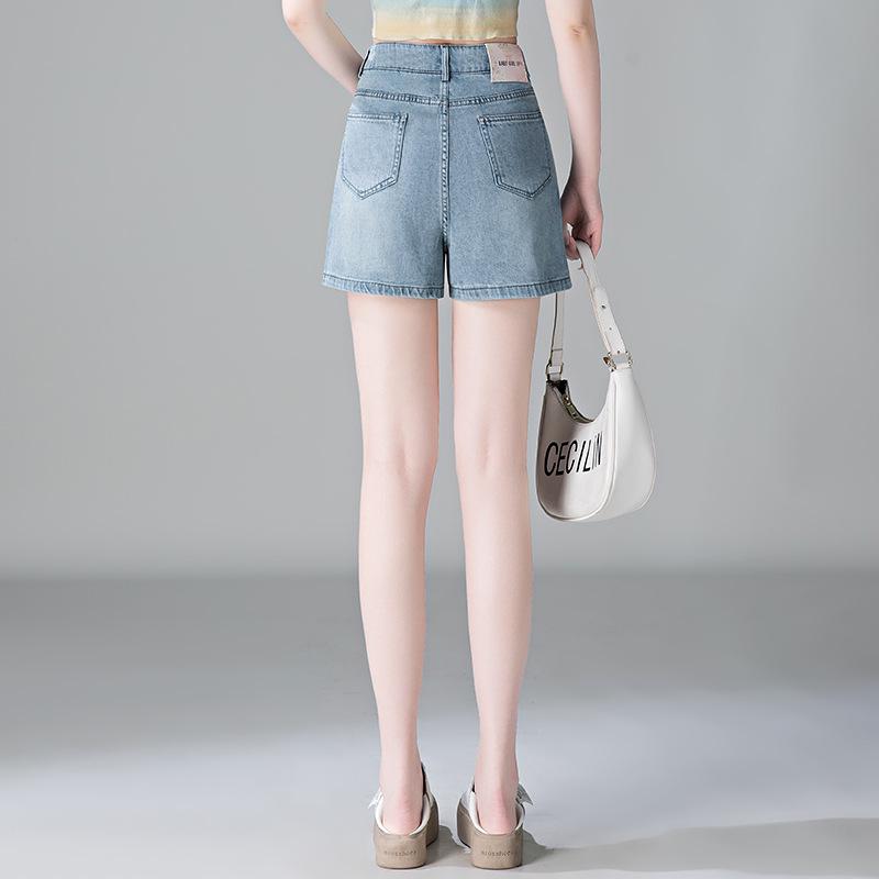 Spring 2026 Women's Retro Denim High-Waist Skort - Slimming, A-Line Design