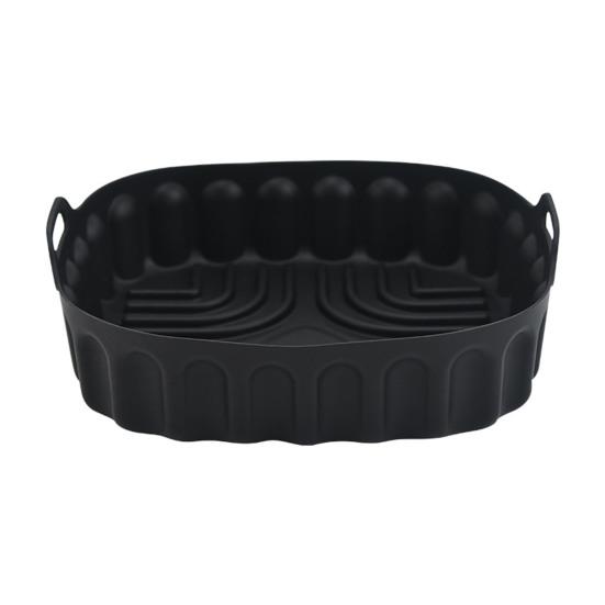 Square Silicone Air Fryer Liner with Handles Non-Stick Reusable Baking Mat for Oven & Microwave Dishwasher Safe Heat-Resistant Air Fryer
