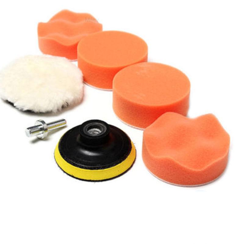 Buy Peigu 7pcs 3" Waxing Sponge Buffer Polish Pads M14 Drill Adapter