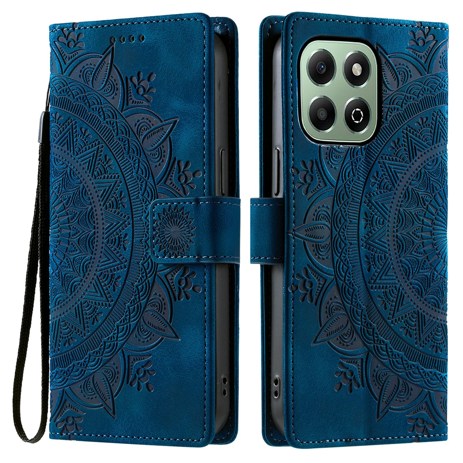 Style 018 For Honor X6b 4G Case Imprinted Totem Skin Feel Wallet Leather Phone Cover A