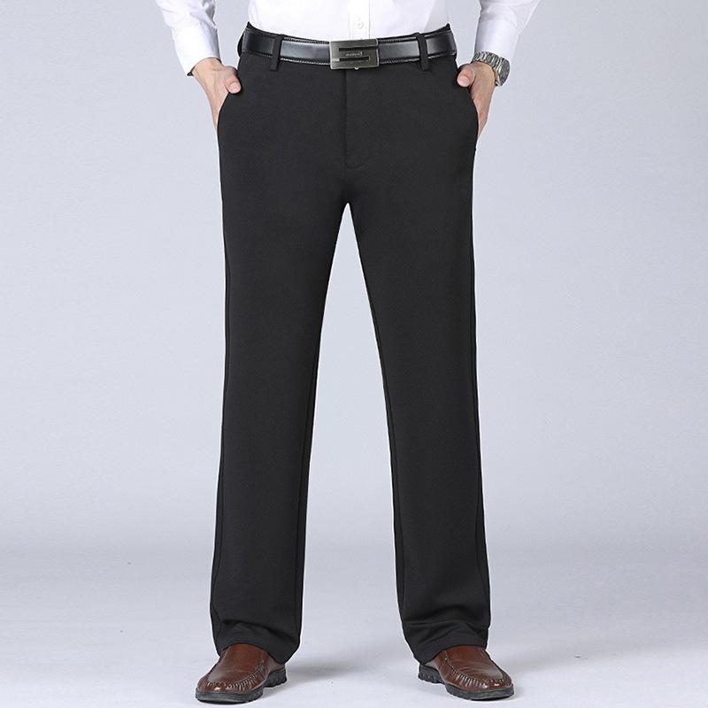 Mode Weiche Herren Businesshose Gerade Lang Freizeithose
