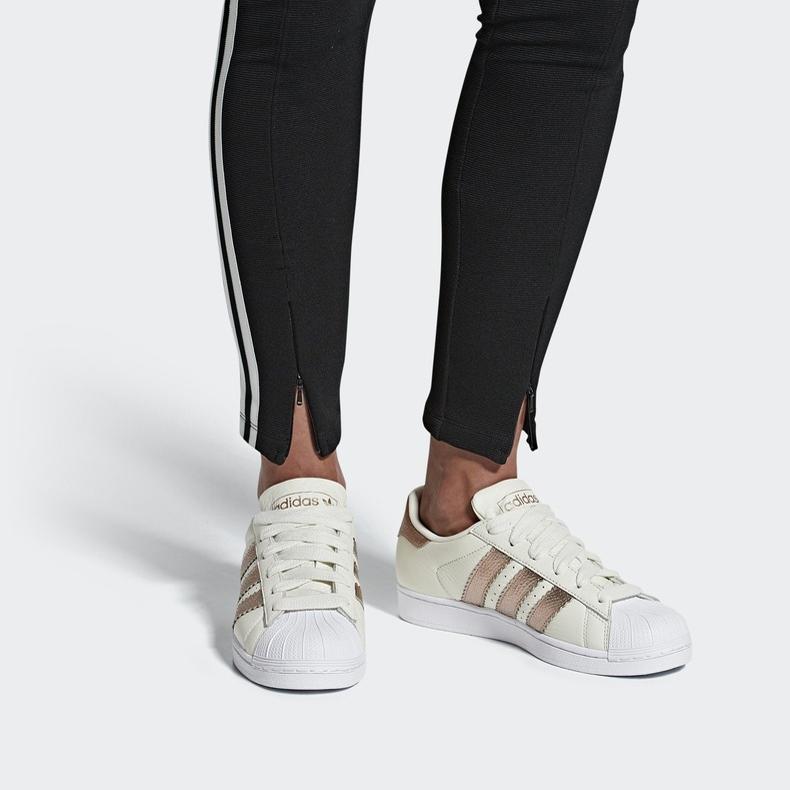 Adidas Originals Superstar Comfortable Casual Low-Top Sneakers Women Sneakers White Copper Gold CG6449