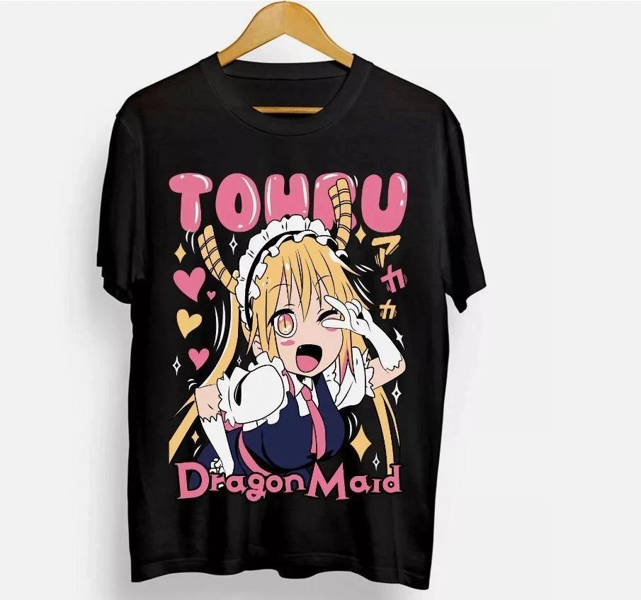 Anime Tohru Kobayashisan Chi No Maid Dragon Black T Shirt S