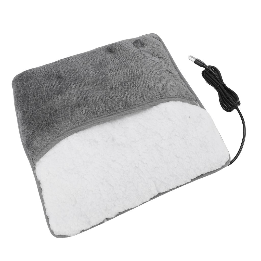Electric Heated Foot Warmer USB Powered Soft Fleece Foot Heating Pad Waterless for Abdomen Waist Hands