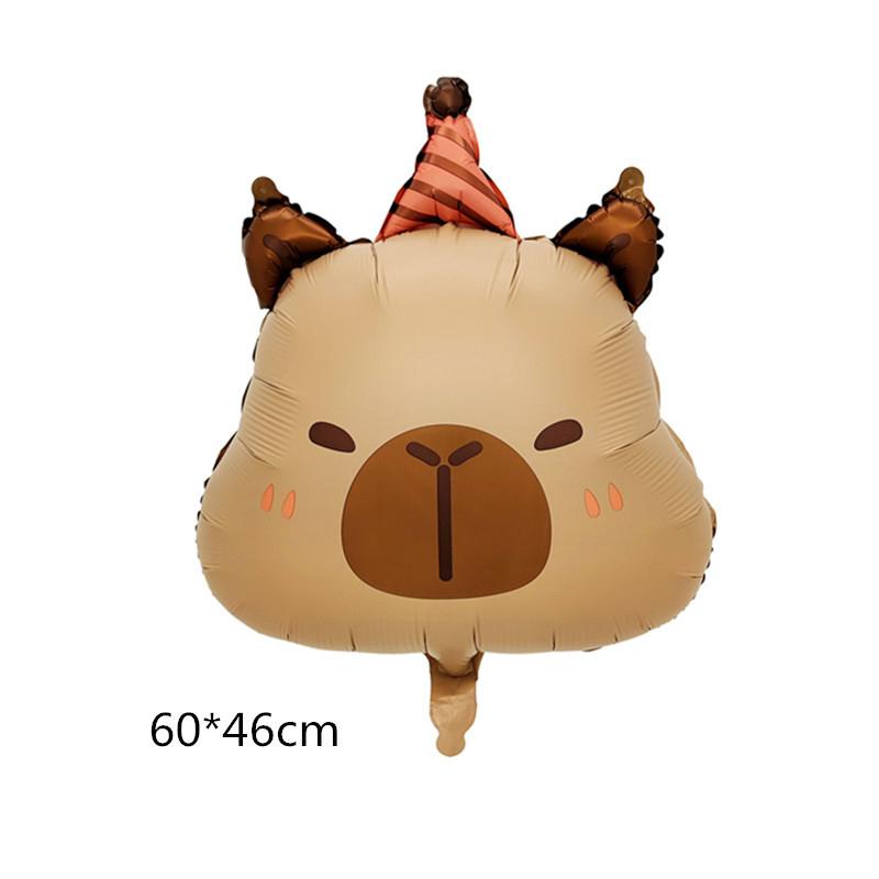 Capybara Party Luftballons Geburtstagsfeier Dekoration Capybara Aluminiumfolienballons Babyparty Jungen Mädchen Spielzeug Geschenke Partyzubehör