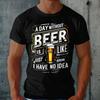 Summer Men's Clothes Fashion I Like Beer Graphic Short-sleeved T-shirt O-Neck Short Sleeve Tee Oversized Loose T-shirts Man