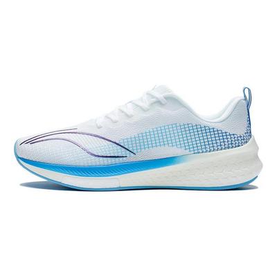 Li Ning Red Hare 5 Pro Tkanina Tlumení Protiskluzové Odolné proti oděru Nízké Běžecké boty Pánské Bílá Modrá ARMS003-10