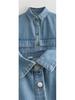 Women's Sleeveless Cardigan: Plain Color, Large Pockets, Polo Collar, Denim Top, High-Quality Feel