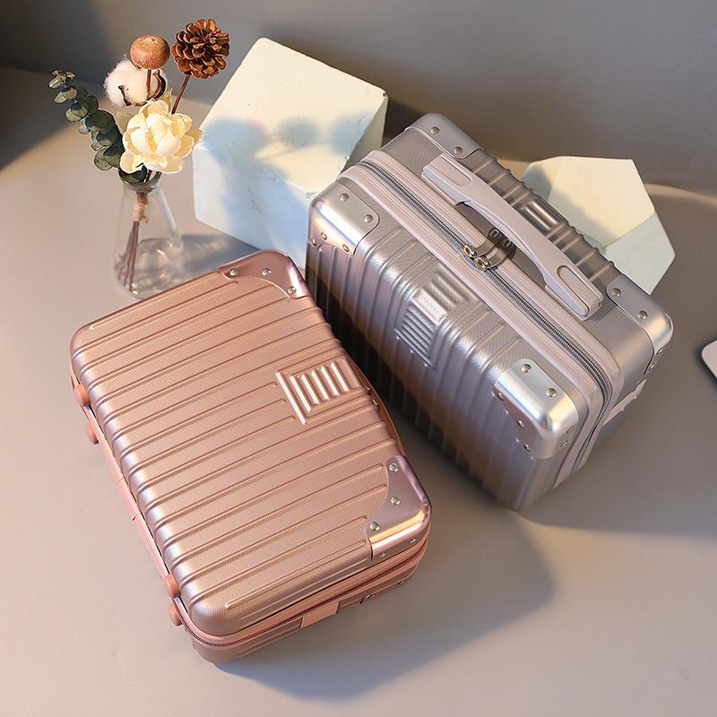 14 inch Mini Luggage Cosmetic Box Hand Waterproof Luggage Organizer Makeup Case Travel Suitcase Light Boarding Case Kids Luggage