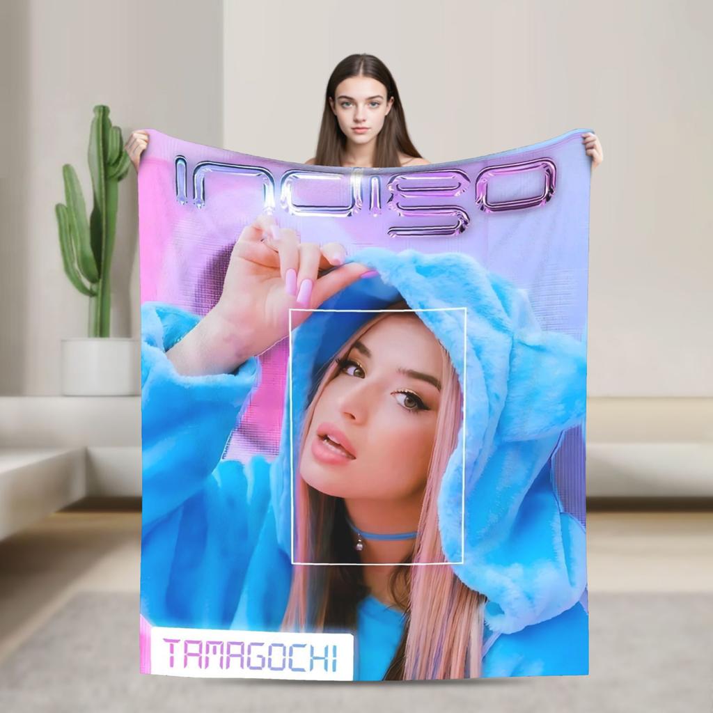 L-Lolas I-Indigos Spanish Singer Blanket  Soft Warm Funny Plush Throw Blanket For Couch Chair Travel Flannel Bedspread Bed Cover