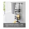 Yamazaki Jitsugyo 8461 Hook Dispenser Stand 2 Tiers Black W19.3 x D10 x H59.5cm Tower Shower Rack Bathroom Rack