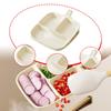 2Pcs Divided Dinner Plates with 3 Compartments with Handle Partitioned Plates for Kitchen Meal Prep Vegetable Fruit Snack