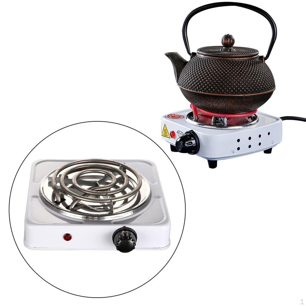 Tragbarer elektrischer Spulenbrenner mit Kontrollleuchten, praktisches Einzelkochfeld, 500 W, Weiß