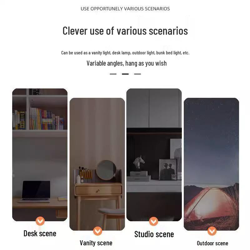 USB LED Augenschutz-Schreibtischlampe - Kühle, lange Streifen-Schreibtischleuchte für Studentenwohnheime und Schlafzimmer