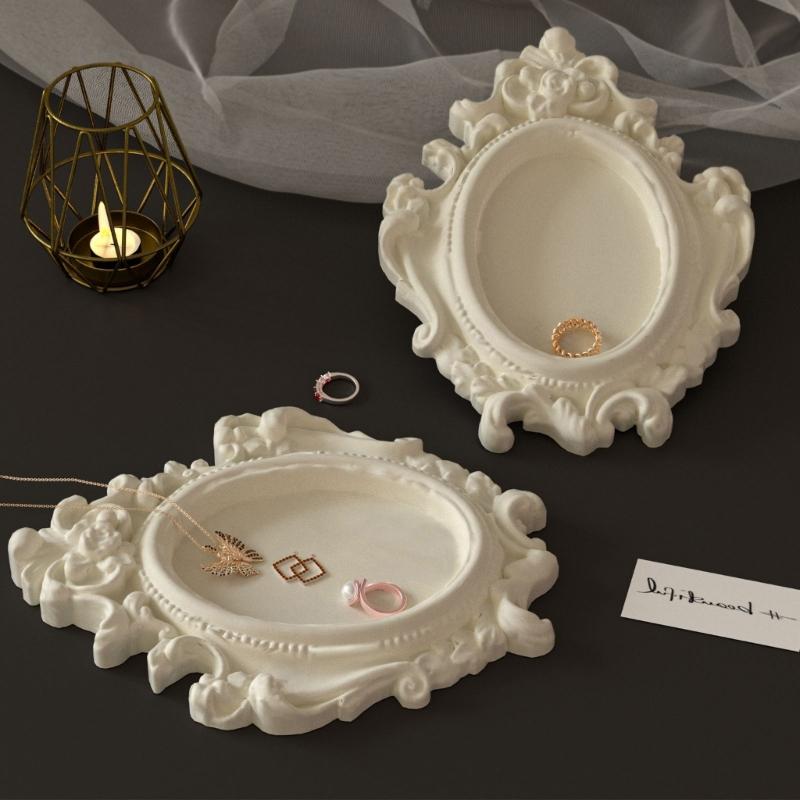 Silicone Crafting Mold With Detailed Renaissances Floral Pattern For Creating Decorative Tray Multipurpose Organizers