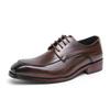 Foreign trade British style pointed handmade leather shoes business dress wedding groom shoes casual men's shoes