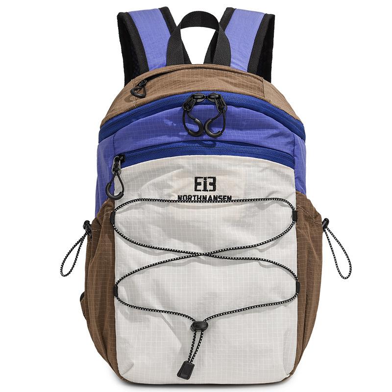 Schoolbag Outdoor Contrast Color Backpack Women's 1011 New Popular Mountaineering Bag Lightweight Small Capacity Leisure Commuter Small Backpack