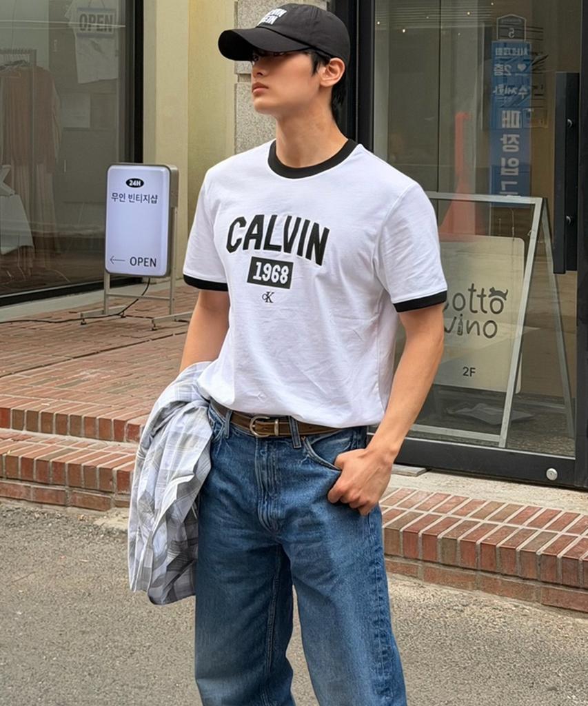 Kaelbinkeullainjin In The City Easy Fit Ringer Tee White 4Rf297G Yaf