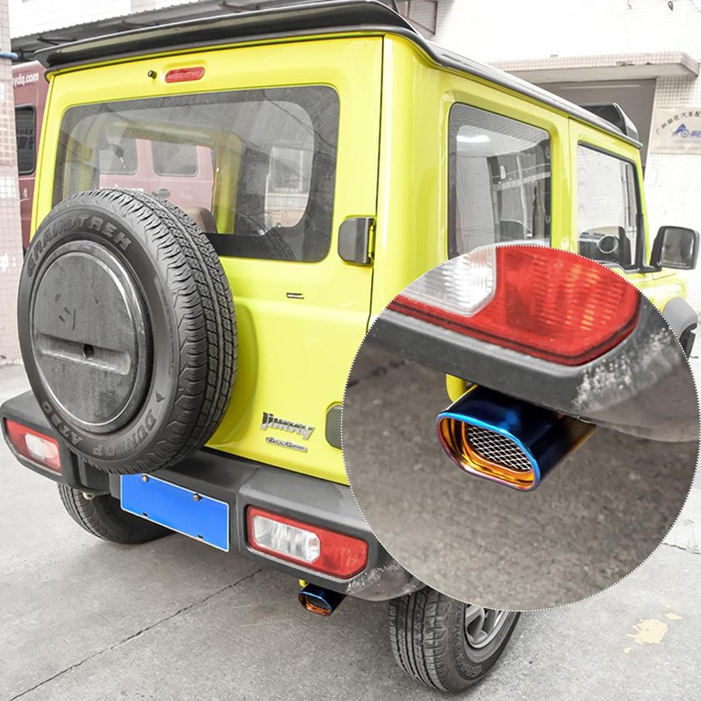 New Suzuki Jimny JB64 Muffler Jimny Sierra JB74 Muffler Tail Exhaust Pipe Aero Exterior Custom Design Accessories Cutter, End, End, Decoration, Parts,