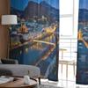 A City View Of The City Of Salzburg In Austria Tulle Sheer Curtains for Living Room Kitchen Decoration Voile Organza Curtains