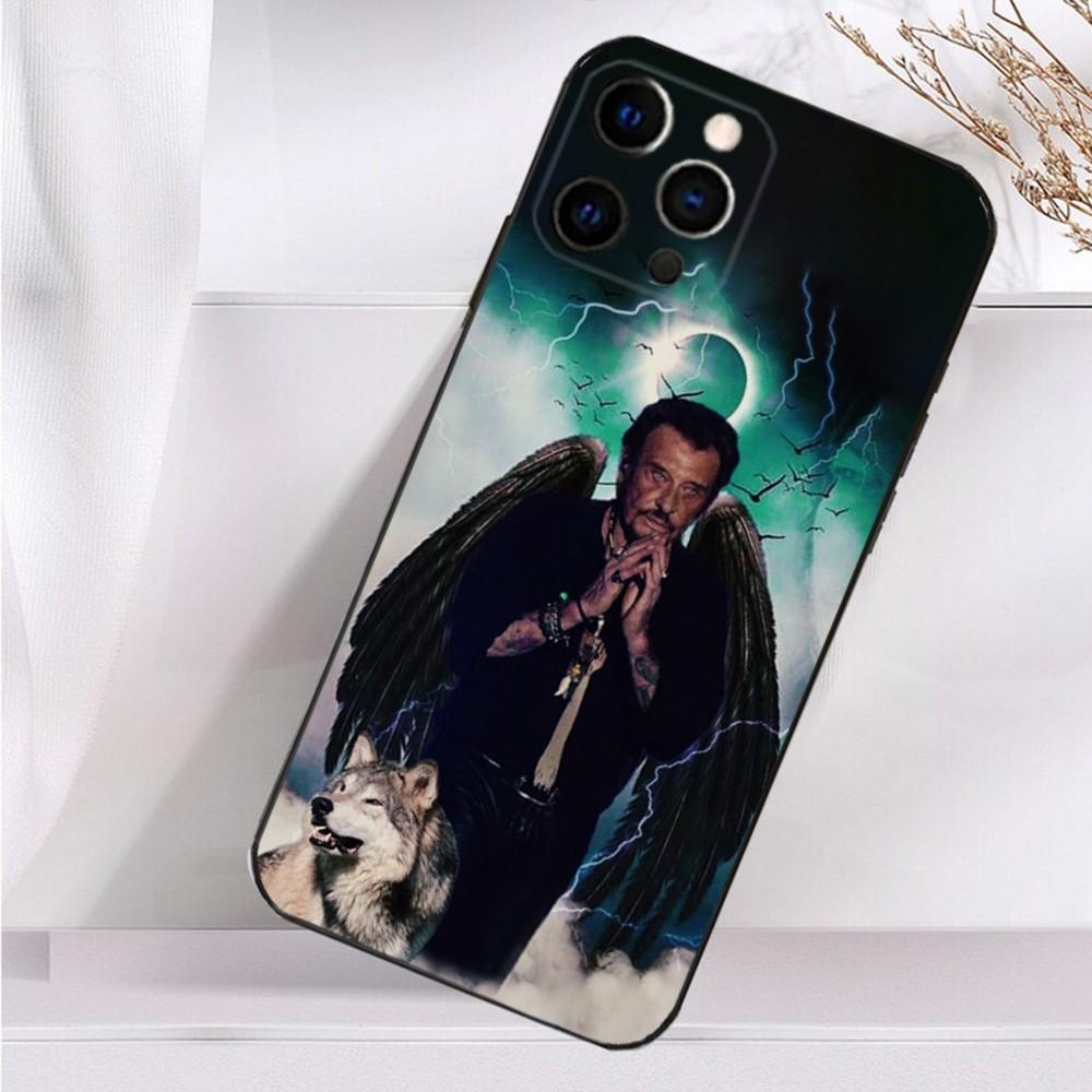 Singer J-Johnny H-Hallyday Case For iPhone 16,15,14,13,12,11 Plus,Pro Max,XS,X,XR,SE,Mini,8,7 Soft Silicone Black Cover